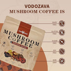 Instant Mushroom Coffee Powder Espresso Cafe Extract with Chaga Lions Mane Turkey Tail Shiitake Cordyceps Reishi 20 Servings