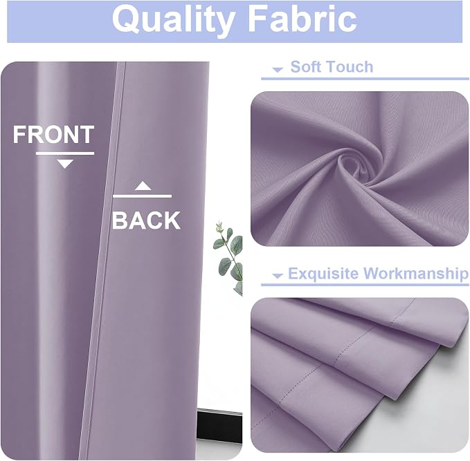 Simplebrand Lilac Blackout Curtains - Image 3