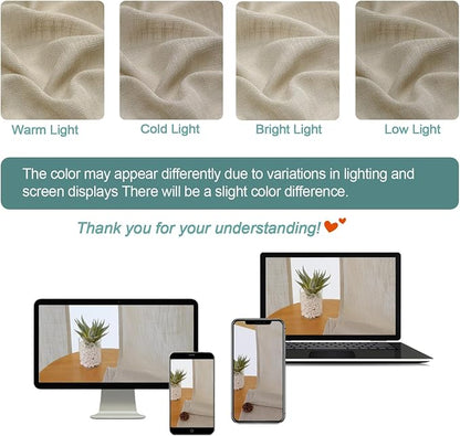 Chyhomenyc Extra Long Semi Sheer Curtains 108 Inches Long 2 Panels Set - Image 3