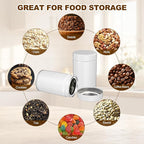 uxcell 2Pcs Round Tea Canisters, 5" x 3" Airtight Metal Tea Containers for Loose Tea, Coffee Beans, Spices - Durable, Compact, and Stylish Storage Tea Tin (White)