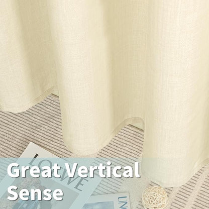Light Filtering Linen Curtains 54 Inch Long - Image 6