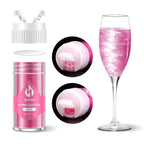 Pink Edible Glitter for Cocktails Luster Dust Edible Pink Drink Glitter Food Grade Shimmer Powder for Cakes Beverage Chocolate, 6g