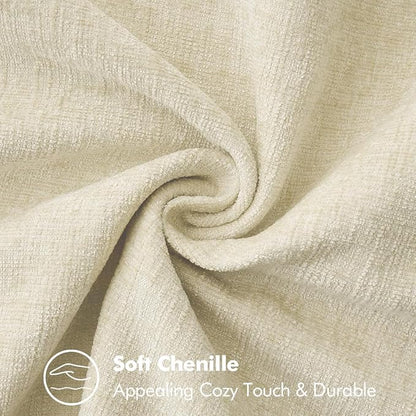 MIULEE Decorative Couch Throw Pillow Covers 20x20 Inch Cream White 2 Pack | - Image 3