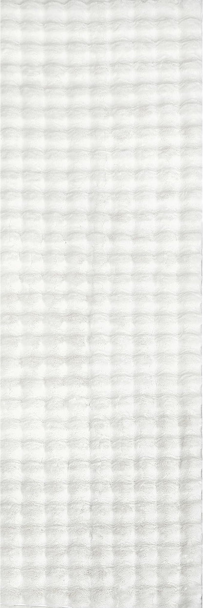 nuLOOM Jeni Off White Checkered Washable Runner Rug, Off White - Image 5