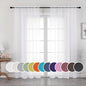 White Sheer Curtains 96 Inches Long, Elegant Sheer Curtains by OWENIE