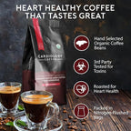 Cardiology Coffee – Whole Bean Coffee – USDA Certified Mold-Free 12oz Premium Medium Roast Organic Coffee Beans with Antioxidant Benefits – Perfect for Heart Healthy Lifestyle