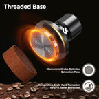 IKAPE 51MM V6 Impact Espresso Tamper with Sound Feedback, 15lb/30lb Interchangeable Springs, Espresso Low-Profile Tamper with Triple-spring System, Fits 51mm portafilters