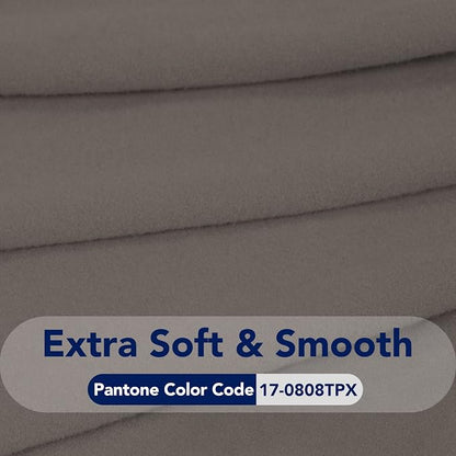 PureFit Stretch Couch Covers for Sofa 4 Seater Slipcovers Taupe | 1-Piece Sofa - Image 5