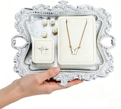 Funly mee 8 x 7 inches Antique Trinket Dish Vintage Jewelry Tray, Ring Holder - Image 2