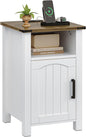 Farmhouse Nightstand with Charging Station, End Table with USB/Type-C Ports and by Decofy