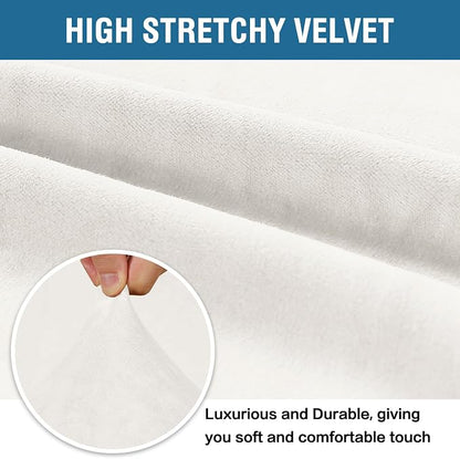 H.VERSAILTEX Velvet Stretch Couch Cushion Cover Plush Cushion Slipcover - Image 5