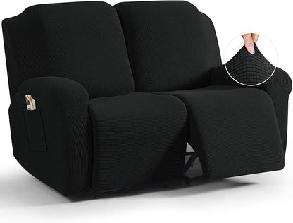 TAOCOCO Recliner Loveseat Slipcover, 6 Pieces Dual Recliner Sofa Covers by TAOCOCO