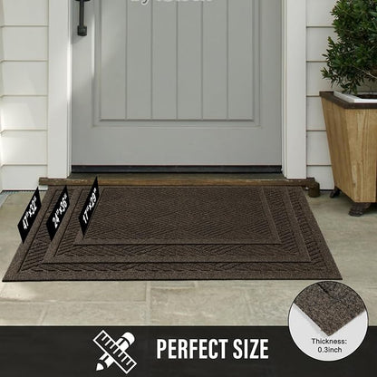 Sturdy Front Door Mat, Absorbent Muddy Dirt Resist Welcome Door Mats Outdoor - Image 6