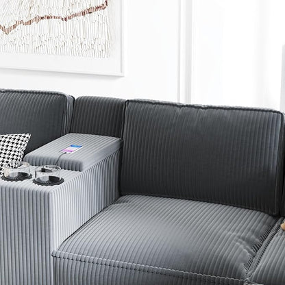 Ball & Cast 105.5" L-Shaped Sectional Sofa Bed - Image 4