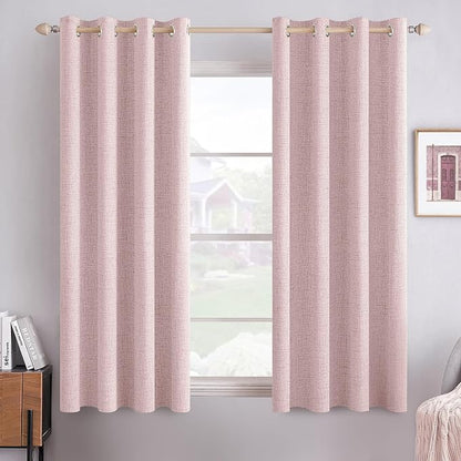 MIULEE 100% Blackout Linen Curtains by MIULEE