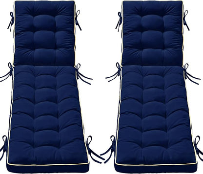 2 Pack 80x26 Inch Folding Chaise Lounge Cushion Quick Dry by AMCATON