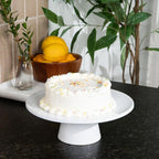 The Cake Stand -10" Ceramic Pedestal Cake Stand with Gloss Finish - Modern Display for Cakes, Cupcakes, Cookies & More - Perfect for Weddings, Birthdays & Baby Showers (Black)