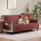Quilted Red Sofa Slipcovers by Pamhaven