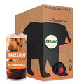 Wandering Bear Organic Hazelnut Cold Brew Coffee On Tap, 96 fl oz - Extra Strong, Bold, Smooth, Unsweetened, Shelf-Stable, Ready to Drink, Gluten Free, & Vegan, Iced Cold Brewed Coffee Drinks