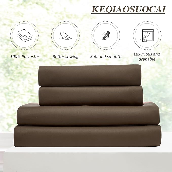 Brown Pinch Pleated 60 Inch Wide Curtains 60 x 90, Thermal Insulated Noise - Image 5