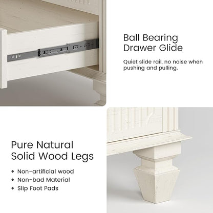 25.6'' Wide Bedside Table with 3 Drawers & Pull-out Tray, Smart Night Stand - Image 7