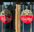 Large Christmas Stencils 12” Christmas Stencil for Painting on Wood Holiday Stencils for Crafts Reusable Merry Christmas Drawing Templates for Door Hanger Porch Wreath Doormat Decor