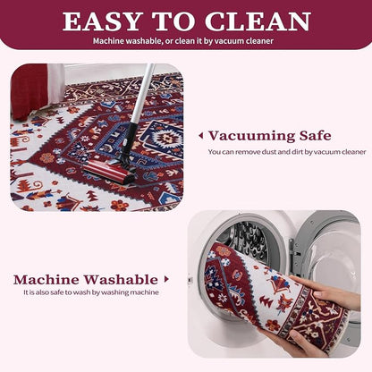 SERISSA 6x9 Washable Non Slip Boho Area Rug - Image 4