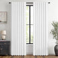 MIULEE 100% Blackout Linen Curtains 42 x 90 Inch Bright White 2 Panels | by MIULEE