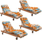 4Pcs Outdoor Chaise Lounge Chair Cushion 75.1 x 22.8 x 4.7 Inches 100% by Uthem