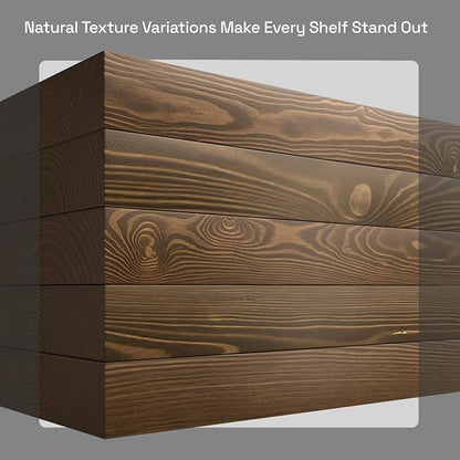 BAOBAB WORKSHOP Wood Floating Shelves, Bathroom Shelf 24 inch, Walnut Floating - Image 9