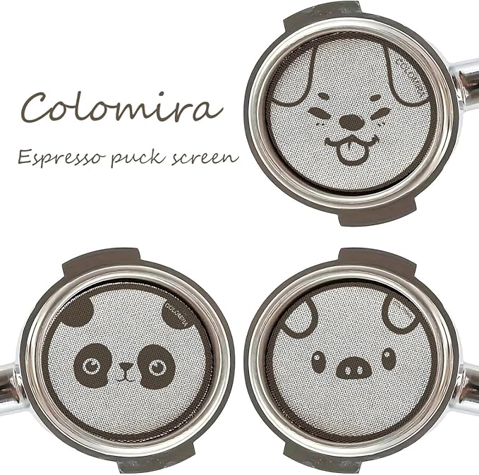 51mm Espresso Puck Screen, Lower Shower Screen, Metal Coffee Reusable Filter for 51mm Espresso Portafilter Basket, 1.7 Thickness(Doggie)