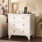 JOINICE White Night Stand with Charging Station, Modern Nightstand with 3 by Joinice