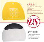 Teenitor 2 Pieces Dough Scraper, Dough Cutter Bench Scraper, Dough Scrapers Multipurpose Food Scrapers for Dough, Cake, Bread Yellow and Green