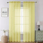Goose Yellow Sheer Curtains 90 Inches Long 2 Panels, Voile Rod Pocket Light by Lecloud