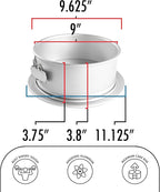 Fat Daddio's PSF-93 Anodized Aluminum Springform Pan, 9 x 3 Inch