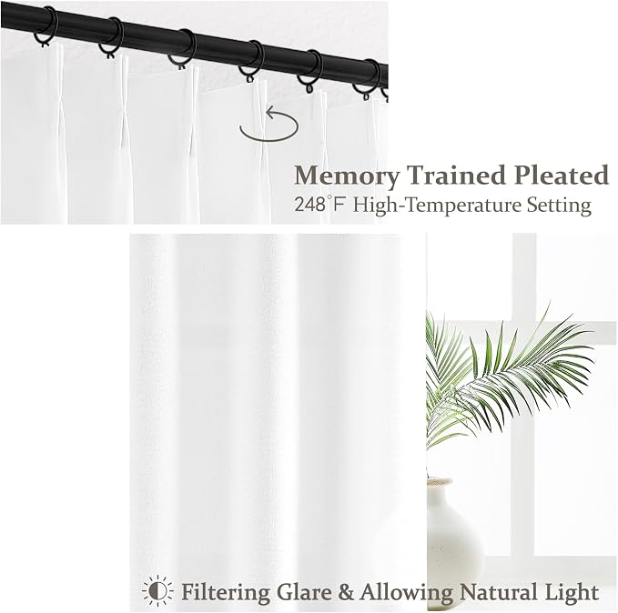 Cute White Sheer Curtains 96 Inches Long - Image 3