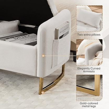 48" End of Bed Bench, Modern Storage Benches - Image 5
