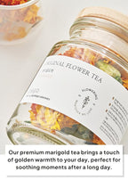 Korean Food, KKOKDAM Original Marigold Flower Tea, Decaf Floral Blend, Fully Natural Flowers, No Caffeine, Sugar Free, Zero Calories, Made in Korea,10g