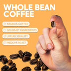 Sarasota Coffee Whole Bean Creme Brulee | Medium Roast Gourmet Flavored Coffee Beans | Low Acid, Mold Free, Specialty Grade Bulk Beans | 5lb (80 oz)