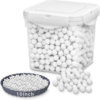 MOBYKE Pie Weights for Blind Baking, 2.2 LB Ceramic Pie Weights Blind Baking Beads Pie Weights for Baking Crust Reusable Natural Ceramic Stoneware with Storage Box…, big white