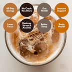 Cuppa Salted Caramel Healthy Mushroom Insant Coffee with Lion's Mane & Ashwagandha for All Day Energy & Focus - No Crash or Jitters - Nootropics for Brain Health, Gut Health, Immunity, Stress, Memory + Mood - 60 Servings