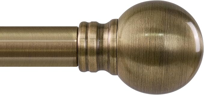 Antique Bronze Curtain Rods for Windows 72 to 144 Inch Long Brass Window by Unknown