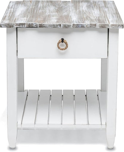 Sea Wind Florida Picket Fence Wood End Table - Image 3