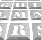 HAUTMEC Vintage Aluminum Letters Stencils, A to Z Aluminum Stencils & Holder, 2"(50mm) Letters, Shop Stencil, Advertising Stencilling, Craft-Printing, Reusable HD00001