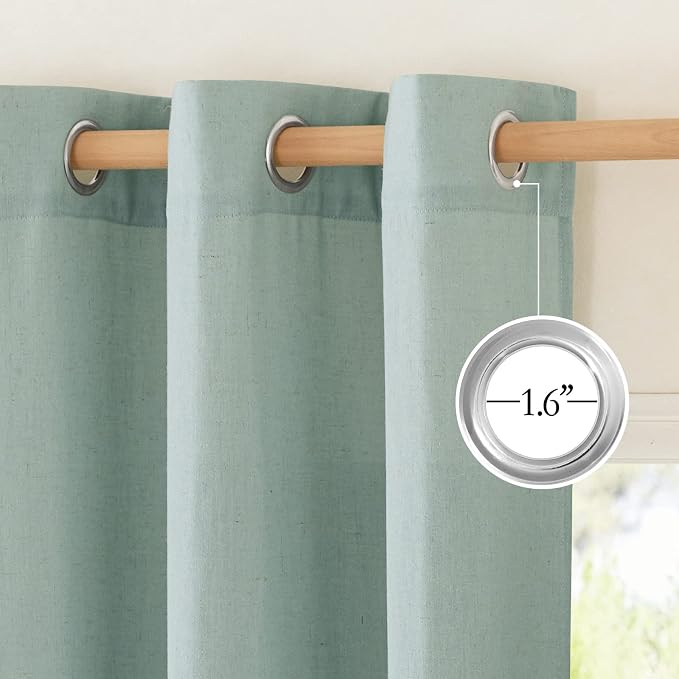 NICETOWN Rustic Linen 96 inch Long Curtains - Image 5