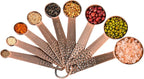 Copper Measuring Cups and Spoons Set 20 for Kitchen & Baking, Metric & US Stainless Steel Measure Cups and Spoons with Leveler for Dry & Liquid