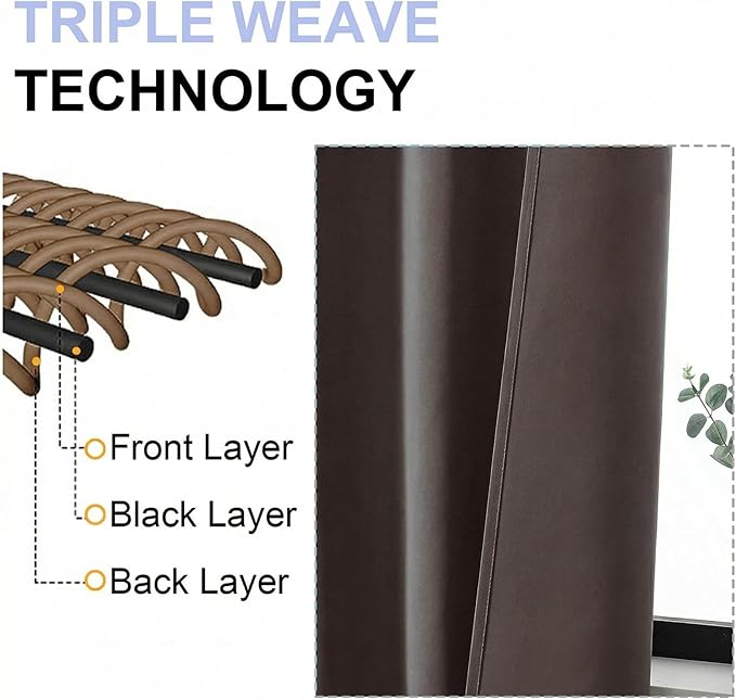 Simplebrand Ava Chocolate Blackout Curtains - Image 5