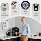 2 Pack Reusable K Cup Coffee Pods, Universal Stainless Steel Refillable K Cup Coffee Filters for Keurig 1.0 and 2.0 Coffee Makers