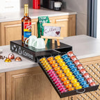 FlagShip for Nespresso Pod Holder Coffee Pod Drawer for Vertuo Pod Organizer Graffiti Style Large Capacity Fits All Size Vertuo Pods