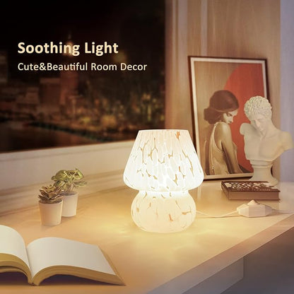 ONEWISH Cute Mushroom Lamp Small Bedside Table Lamp Set of 2 Stepless Dimmable - Image 5